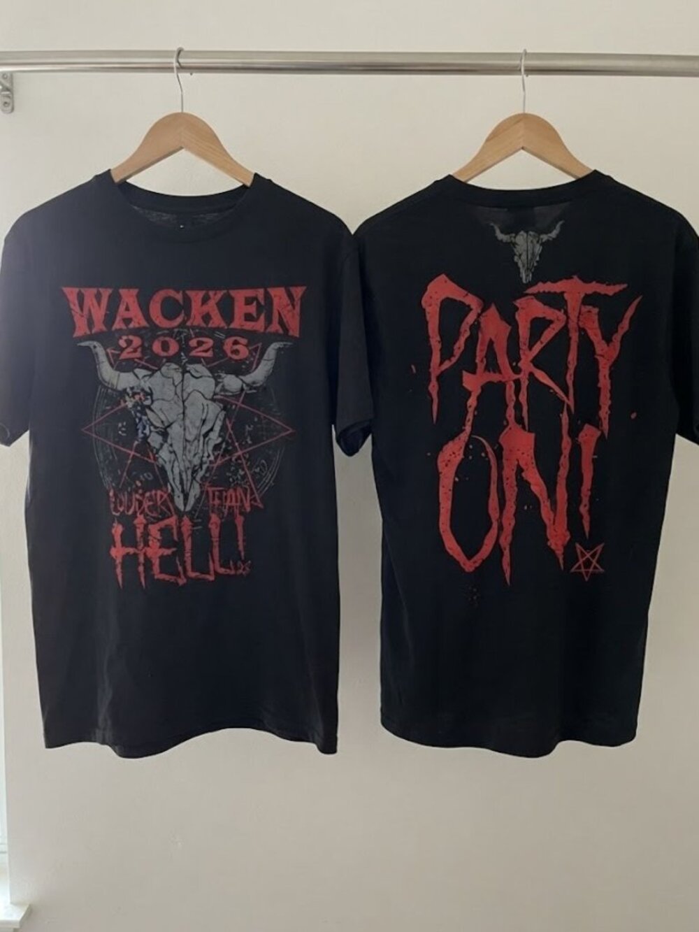 Wacken 2026 Louder Than Hell Party On T-Shirt Reprint